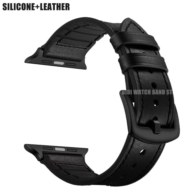 Silicone+Leather Strap