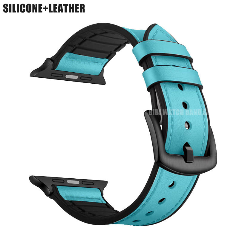 Silicone+Leather Strap